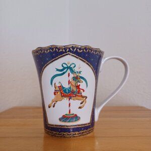 Robert Stanley Home Christmas Carousel Reindeer Coffee Cup Mug